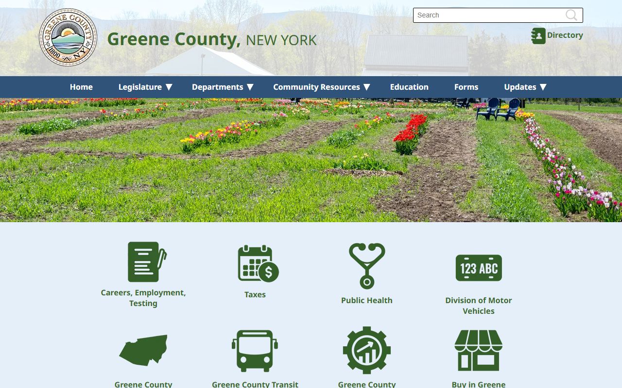 Greene County Clerk website for searching public records