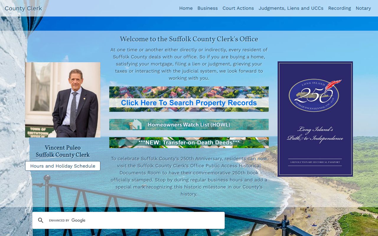 Suffolk County Clerk online records search portal